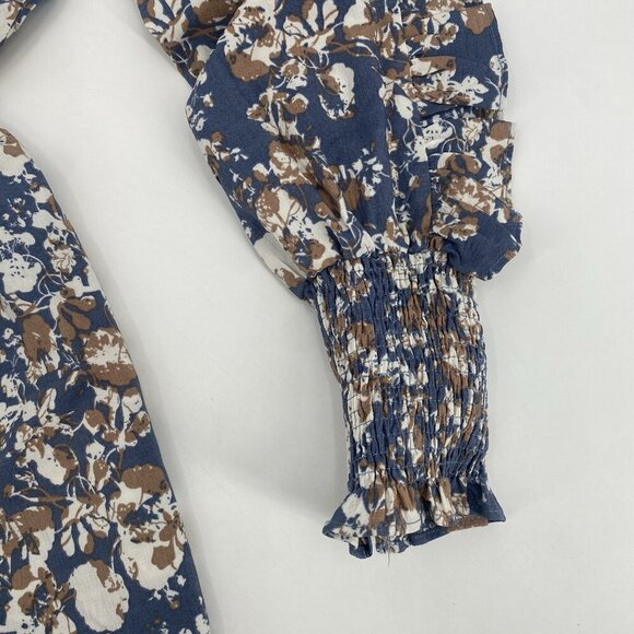 En Saison One Shoulder Floral Print Romper Women's XS Multi Ruffles Anthro - Picture 8 of 16